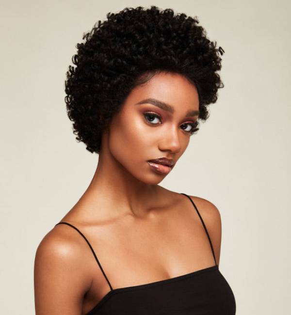 LACE WIG JUMBO COILED PIXIE